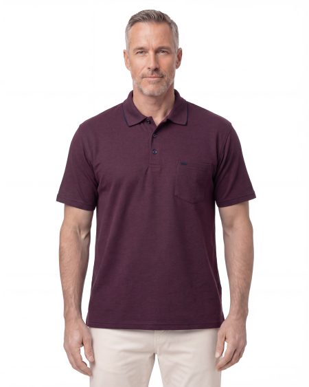 Düz Süprem Polo Yaka Tişört — Bordo