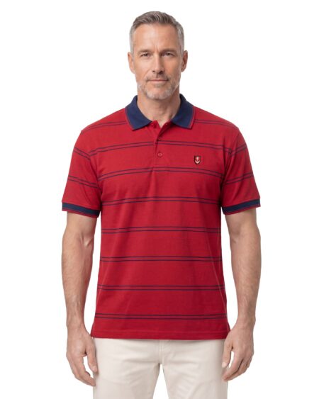 Ringel Pike Polo Yaka Tişört — Kırmızı