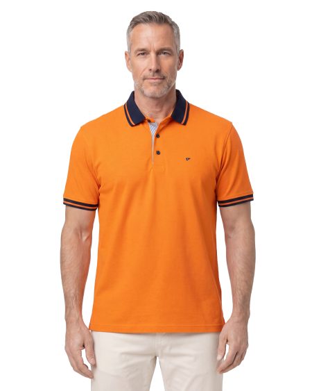 Düz Pike Polo Yaka Tişört — Kiremit