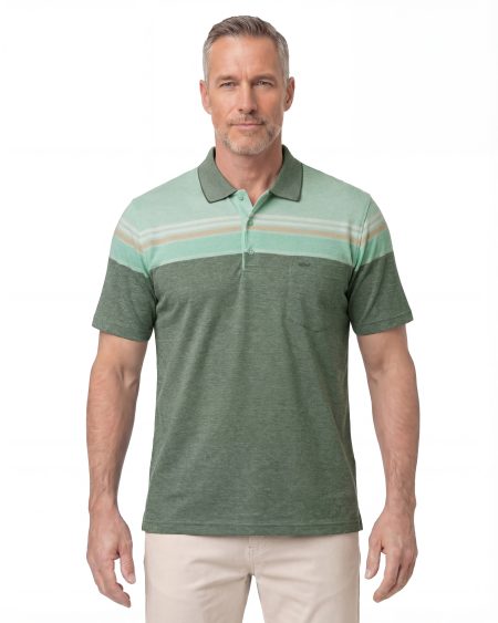 Ringel Süprem Polo Yaka Tişört — Haki / Mint / Yeşil