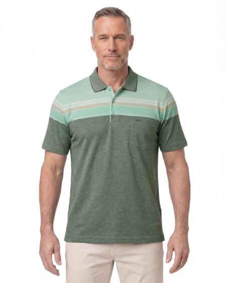 Ringel Süprem Polo Yaka Tişört — Haki / Mint / Yeşil